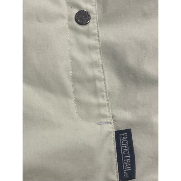 Pacific Trail Women's Plus Size 1x Button Long Sleeve Hooded Jacket Light Green - Picture 7 of 13